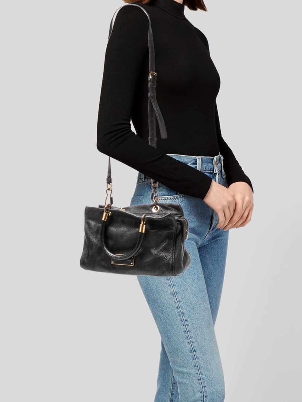 Marc Jacobs Too Hot To Handle Black Leather Tote